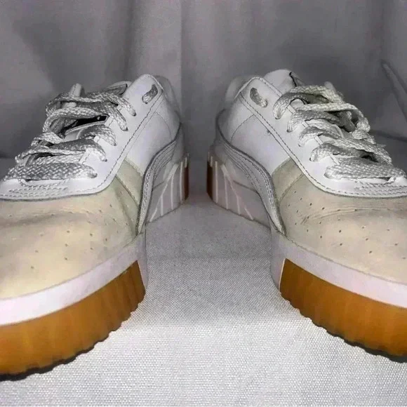Puma Cali Exotic White And Cream Sneakers 369653-01 Women's Size 8 Great Condt. - Picture 4 of 11